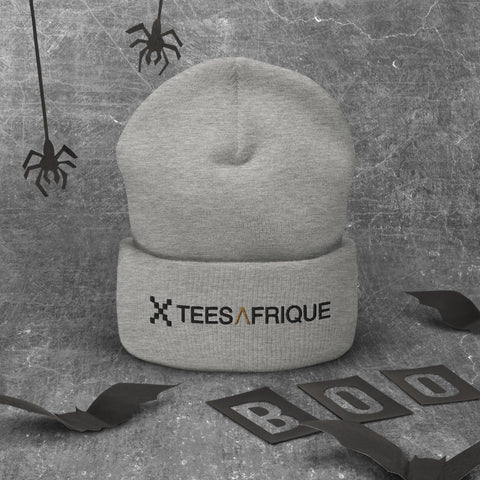 Teesafrique Large Script Logo Embroidery Cuffed Beanie