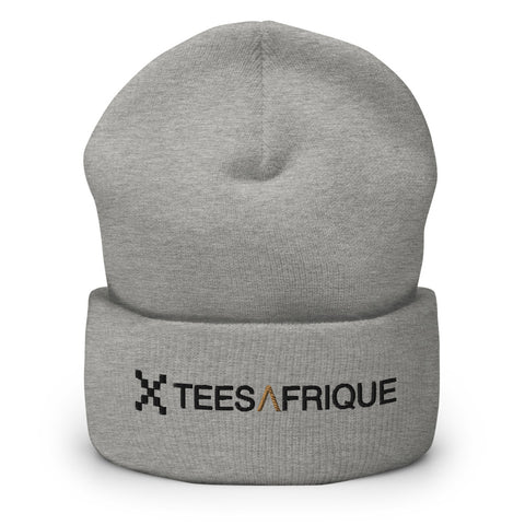 Teesafrique Large Script Logo Embroidery Cuffed Beanie