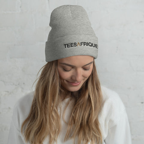 Teesafrique Classic Script Logo Embroidery Women Cuffed Beanie