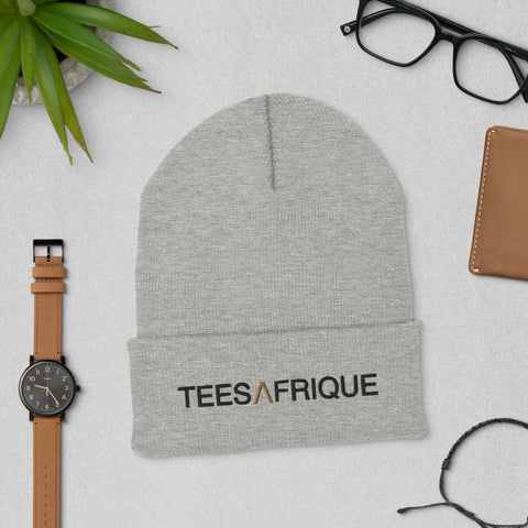Teesafrique Classic Script Logo Embroidery Women Cuffed Beanie