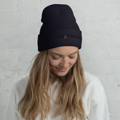 Teesafrique Large Script Logo Women Cuffed Beanie