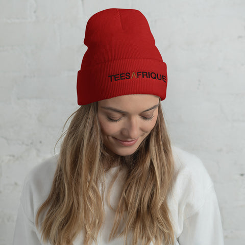 Teesafrique Large Script Logo Women Cuffed Beanie