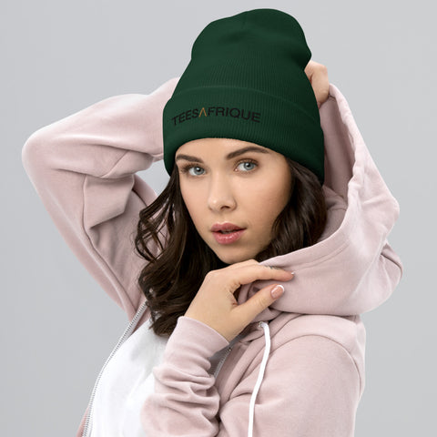 Teesafrique Large Script Logo Women Cuffed Beanie