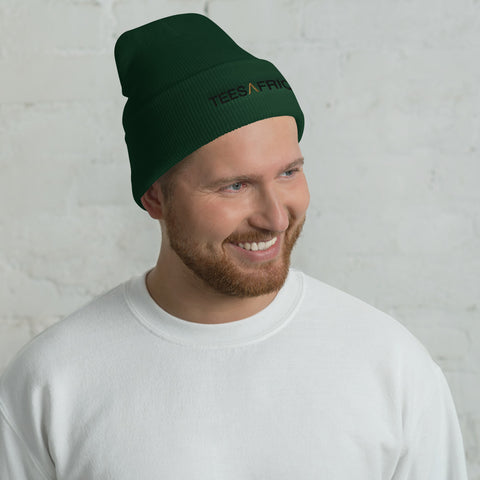 Teesafrique Large Script Logo Men Cuffed Beanie