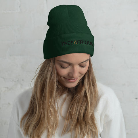 Teesafrique Large Script Logo Women Cuffed Beanie