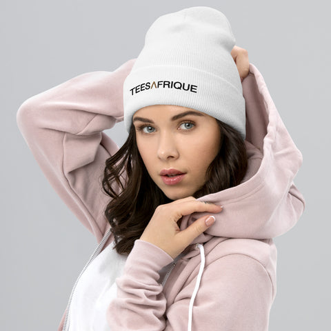 Teesafrique Large Script Logo Women Cuffed Beanie