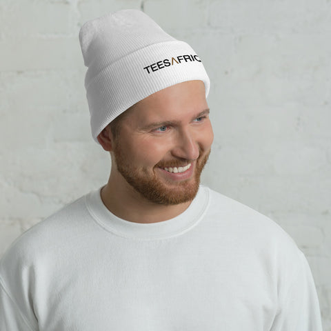 Teesafrique Large Script Logo Men Cuffed Beanie