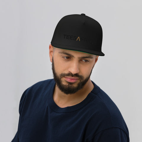 Teesafrique Classic Script Logo Embroidery Men Flat Bill Cap