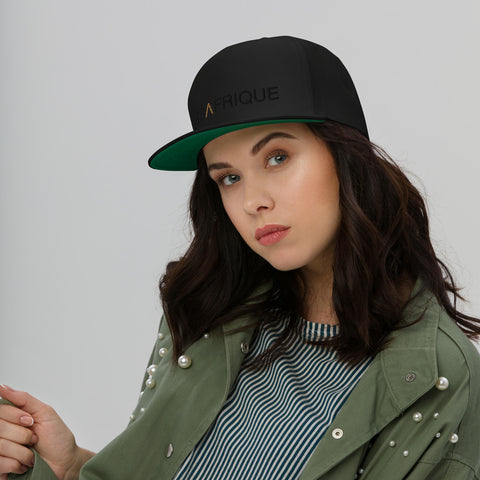 Teesafrique Classic Script Logo Embroidery Women Flat Bill Cap