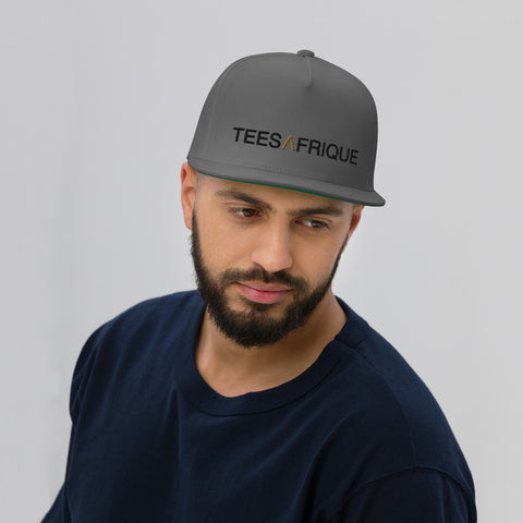 Teesafrique Classic Script Logo Embroidery Men Flat Bill Cap