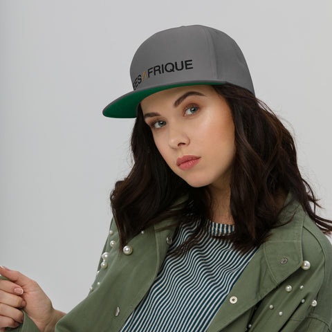 Teesafrique Classic Script Logo Embroidery Women Flat Bill Cap