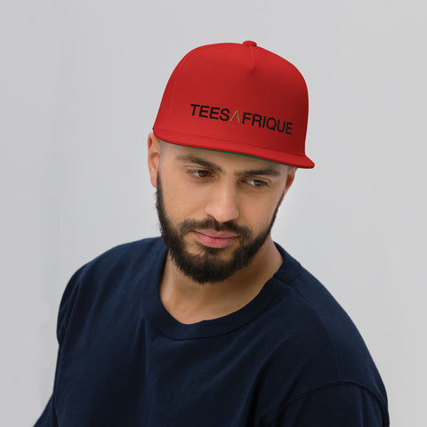 Teesafrique Classic Script Logo Embroidery Men Flat Bill Cap