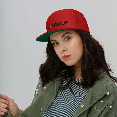 Teesafrique Classic Script Logo Embroidery Women Flat Bill Cap