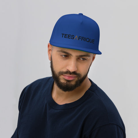 Teesafrique Classic Script Logo Embroidery Men Flat Bill Cap