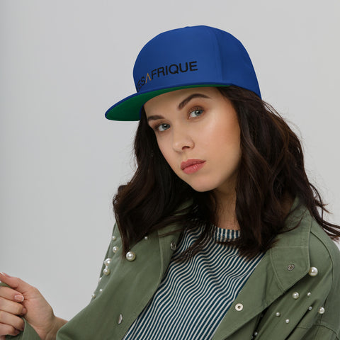 Teesafrique Classic Script Logo Embroidery Women Flat Bill Cap