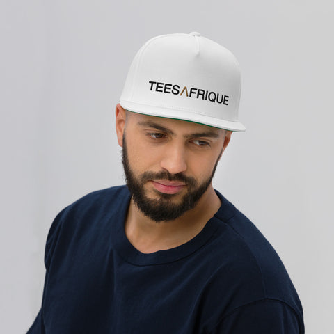 Teesafrique Classic Script Logo Embroidery Men Flat Bill Cap