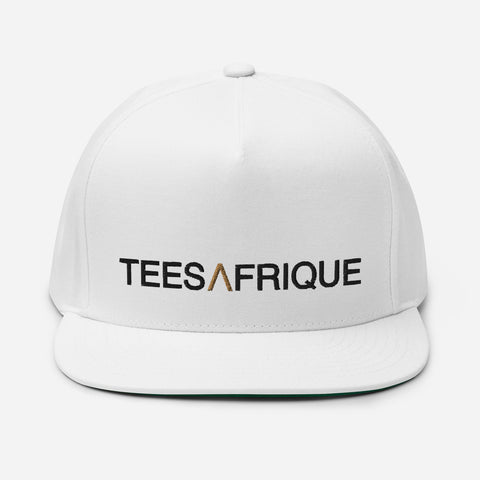 Teesafrique Classic Script Logo Embroidery Men Flat Bill Cap