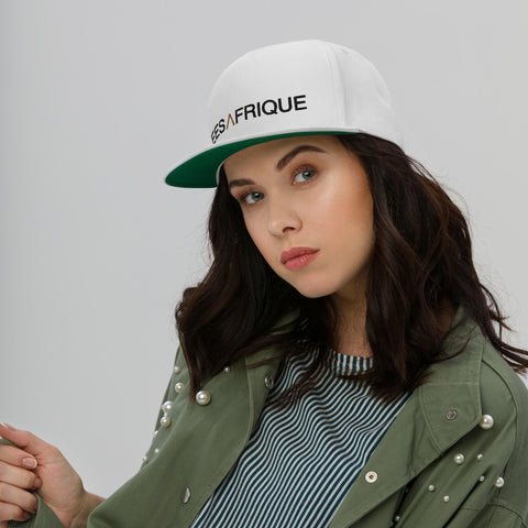 Teesafrique Classic Script Logo Embroidery Women Flat Bill Cap
