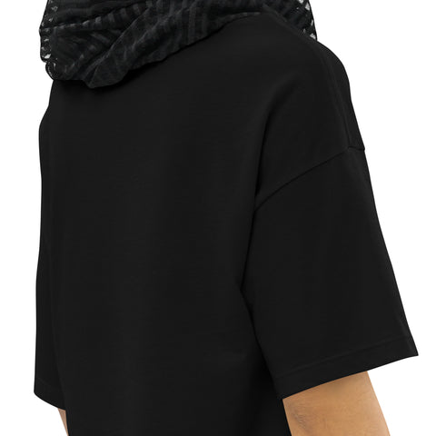 Teesafrique Sustainable Lose Drop Shoulder Coloured Logos Graphic Crop Top