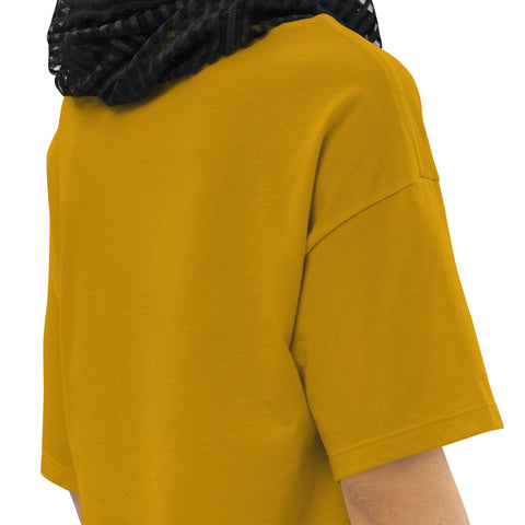 Teesafrique Sustainable Lose Drop Shoulder Coloured Logos Graphic Crop Top