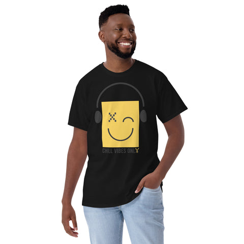 Teesafrique Sustainable Chill Vibes Only Emoji Statement Short Sleeve T-Shirt
