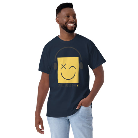Teesafrique Sustainable Chill Vibes Only Emoji Statement Short Sleeve T-Shirt