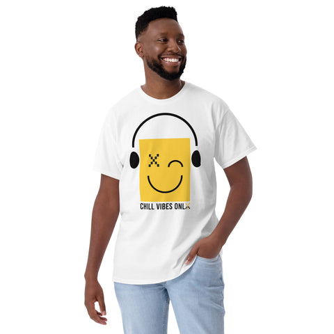 Teesafrique Sustainable Chill Vibes Only Emoji Statement Short Sleeve T-Shirt