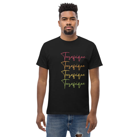 Teesafrique Sustainable Colored Script Logos Graphic Men’s Tee