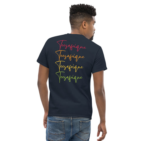 Teesafrique Sustainable Colored Script Logos Graphic Men’s Tee