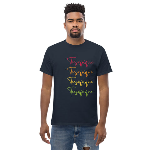 Teesafrique Sustainable Colored Script Logos Graphic Men’s Tee