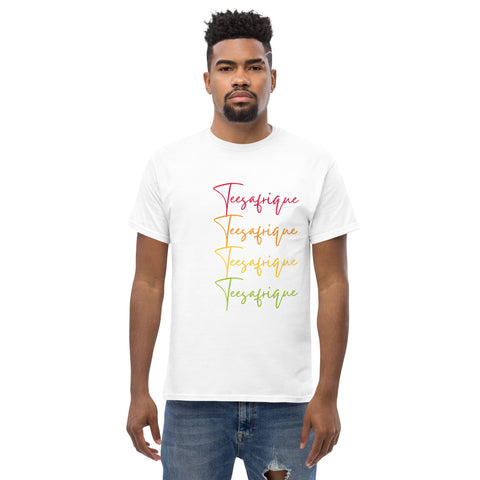 Teesafrique Sustainable Colored Script Logos Graphic Men’s Tee