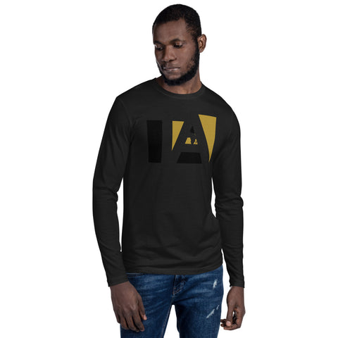 Teesafrique Graphic Print Crew Neck Men's Long Sleeve Tee