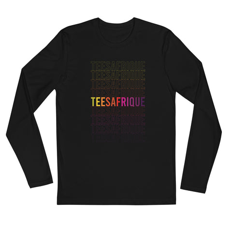 Teesafrique Graphic Rainbow Print Crew Neck Men's Long Sleeve Tee