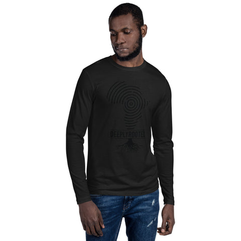 Teesafrique Deeply Rooted Print Crew Neck Men's Long Sleeve Tee