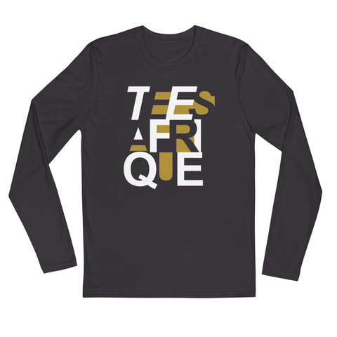 Teesafrique Graphic Print Crew Neck Men's Long Sleeve Tee