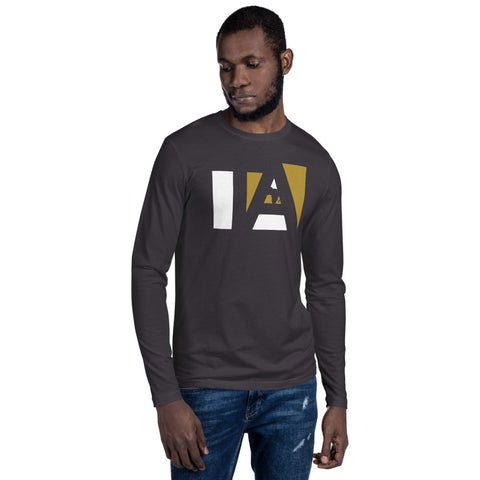 Teesafrique Graphic Print Crew Neck Men's Long Sleeve Tee