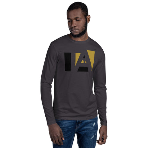 Teesafrique Graphic Print Crew Neck Men's Long Sleeve Tee