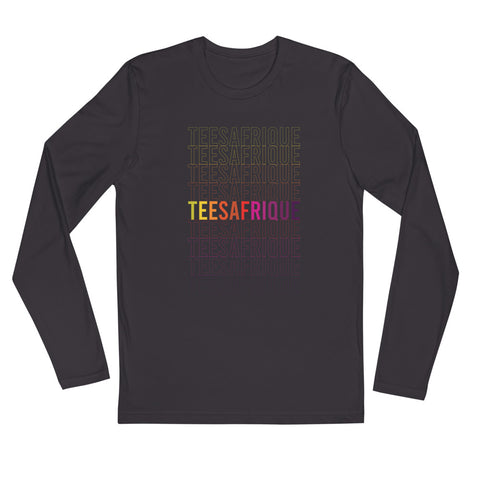 Teesafrique Graphic Rainbow Print Crew Neck Men's Long Sleeve Tee