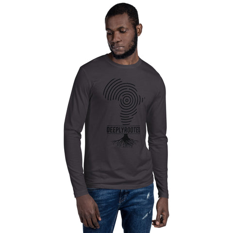 Teesafrique Deeply Rooted Print Crew Neck Men's Long Sleeve Tee