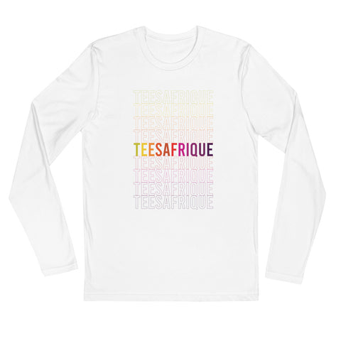 Teesafrique Graphic Rainbow Print Crew Neck Men's Long Sleeve Tee