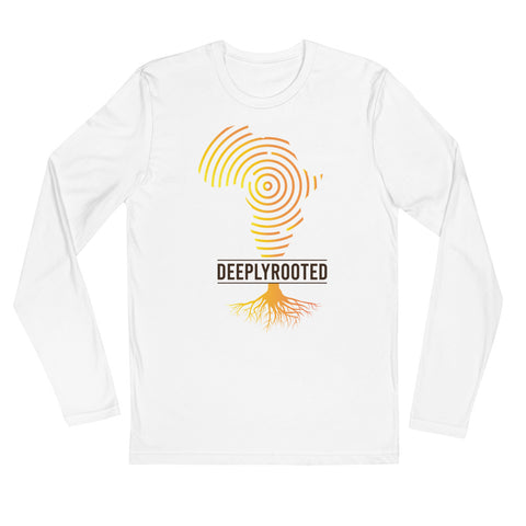Teesafrique Deeply Rooted Print Crew Neck Men's Long Sleeve Tee