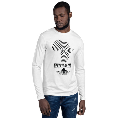 Teesafrique Deeply Rooted Print Crew Neck Men's Long Sleeve Tee