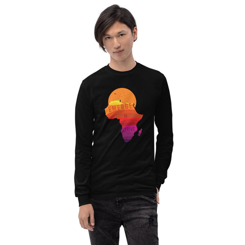 Teesafrique Strive To Emerge Print Men’s Long Sleeve Tee