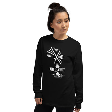 Teesafrique Deeply Rooted Print Women’s Long Sleeve Tee