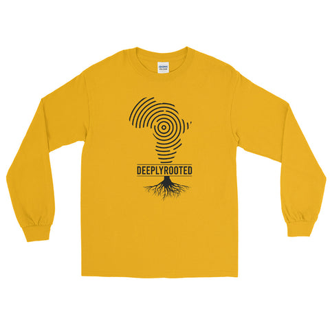 Teesafrique Deeply Rooted Print Men’s Long Sleeve Tee