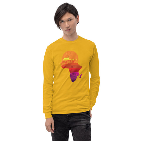 Teesafrique Strive To Emerge Print Men’s Long Sleeve Tee
