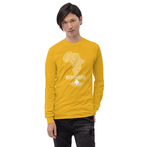 Teesafrique Deeply Rooted Logo Print Men’s Long Sleeve Tee