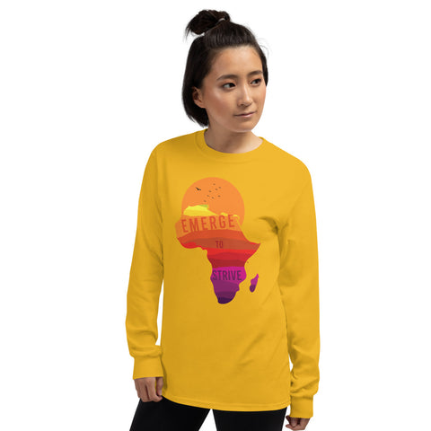 Teesafrique Strive To Emerge Print Women's Long Sleeve Tee