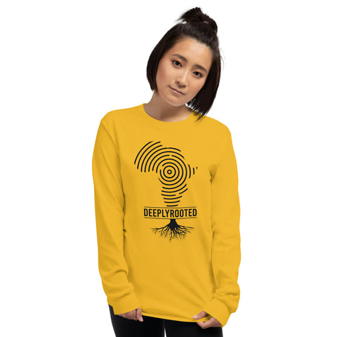 Teesafrique Deeply Rooted Print Women's Long Sleeve Tee