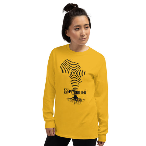 Teesafrique Deeply Rooted Print Women's Long Sleeve Tee